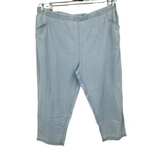 Caslon pants Chambray high rise lightweight light blue size 3X